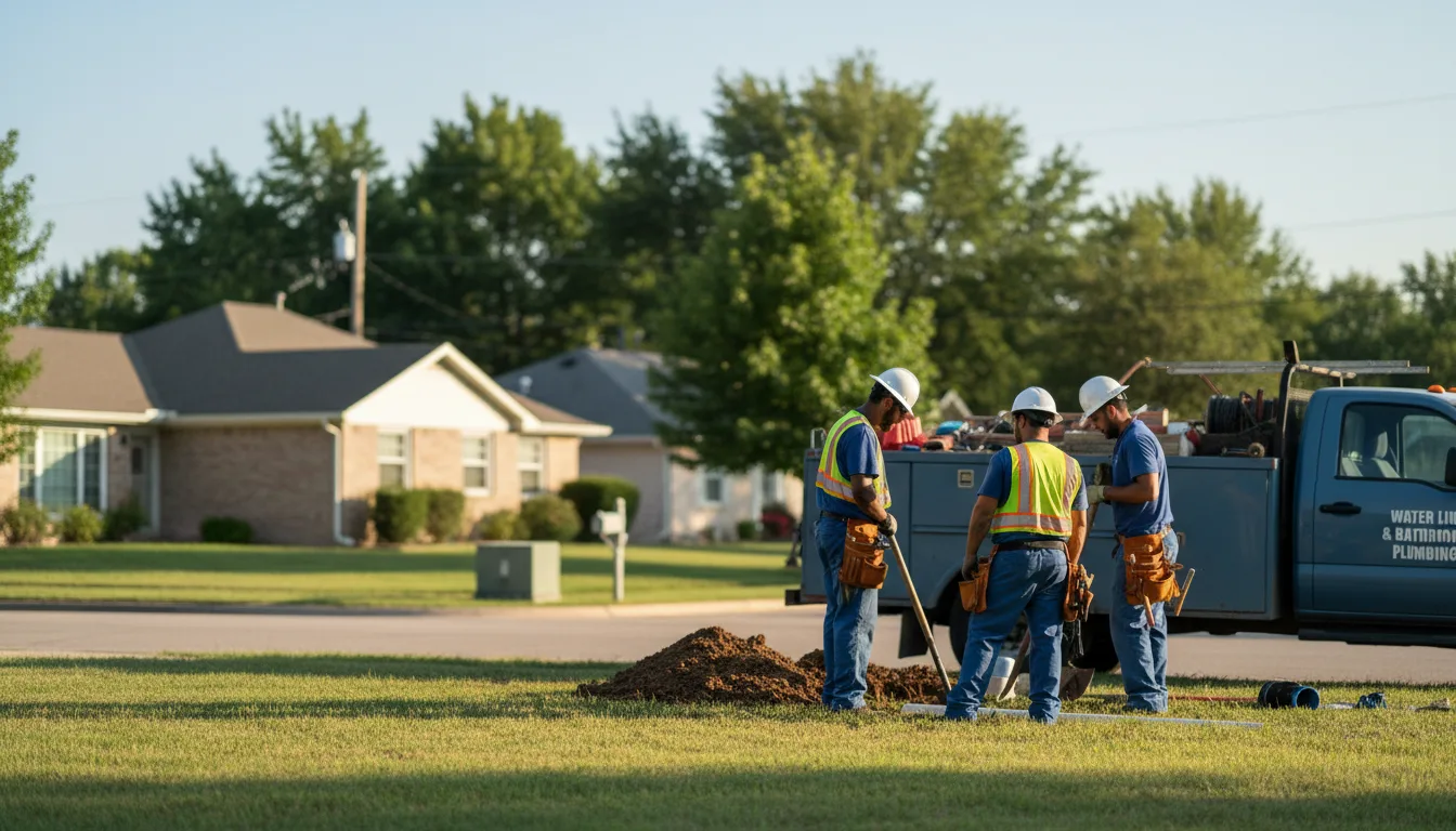 Residential water line and bathroom plumbing service in Fairfield, ME